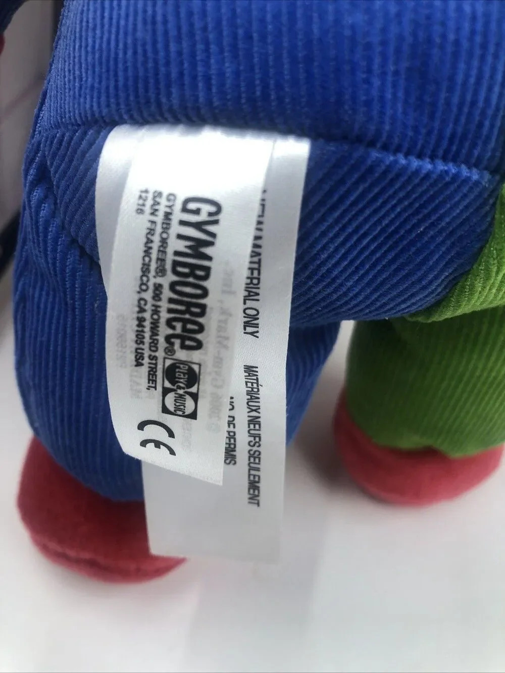 Gymboree Clown Plush 11” Inch Primary Colors Stuffed Animal Toy Gymbo 2006